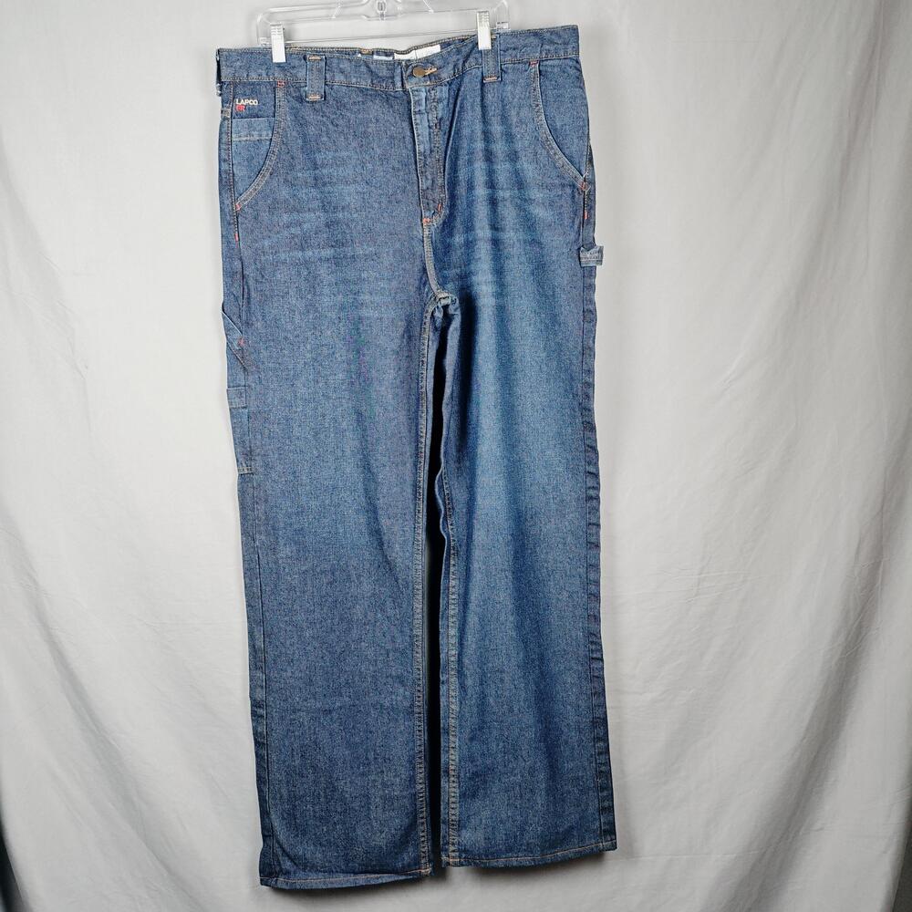 LAPCO FR Jeans Mens 36x34 Blue Flame Resistant Relaxed Fit Workwear P-INDC10
